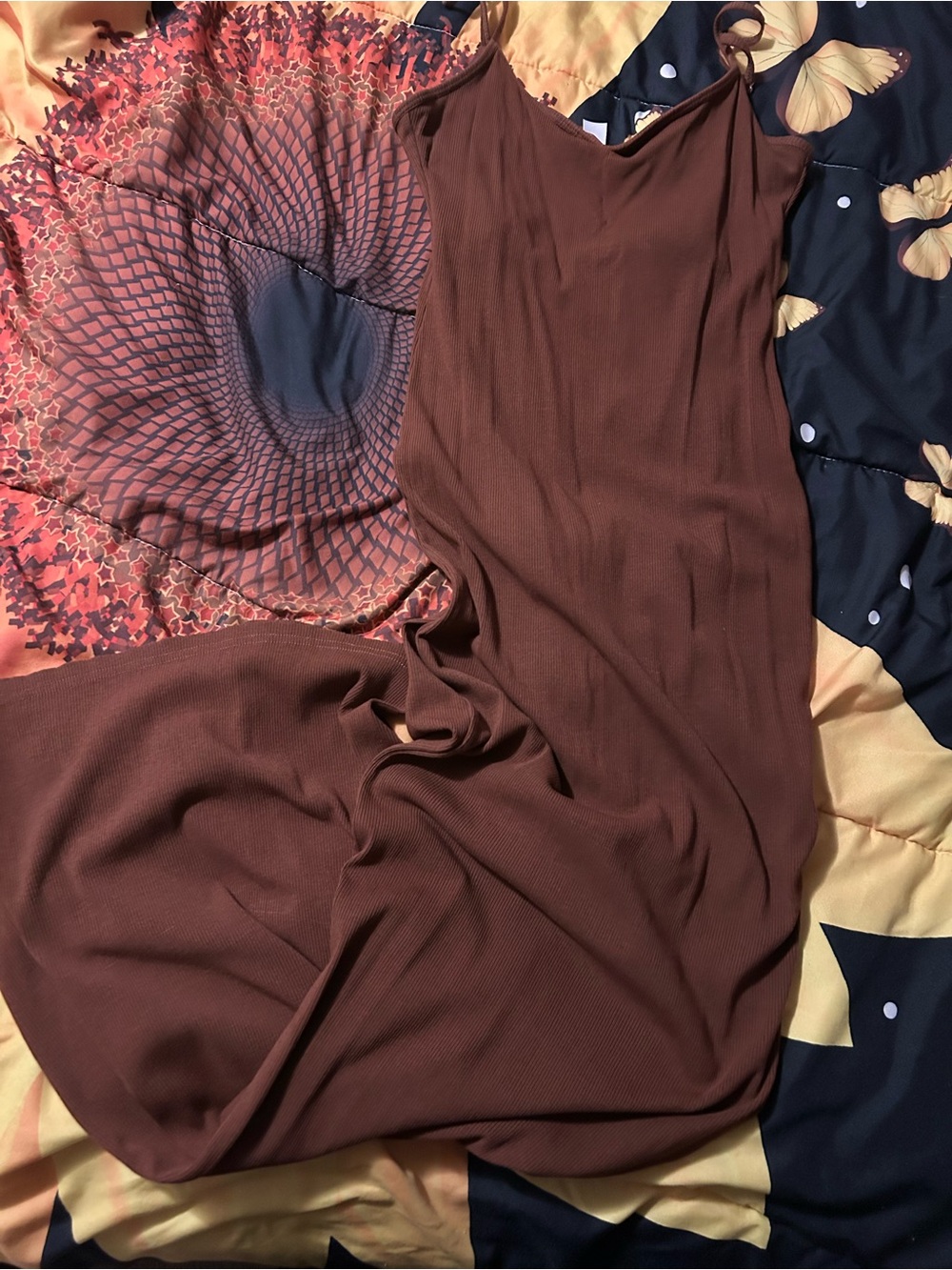 Brown Slip Maxi Dress
